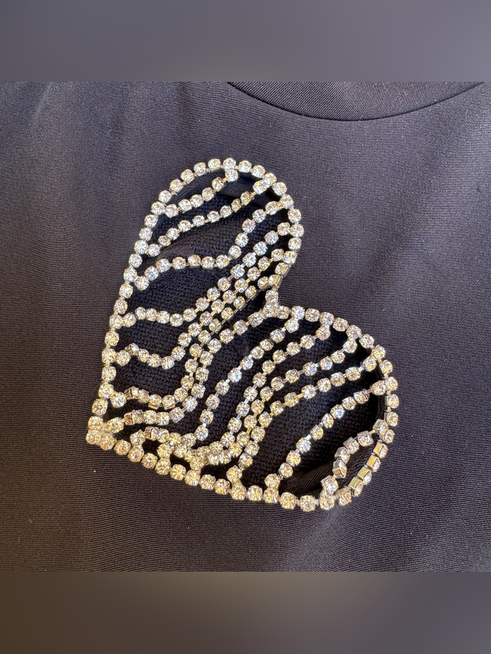 Area Crystal Heart Cutout Pullover - Picture 9 of 13